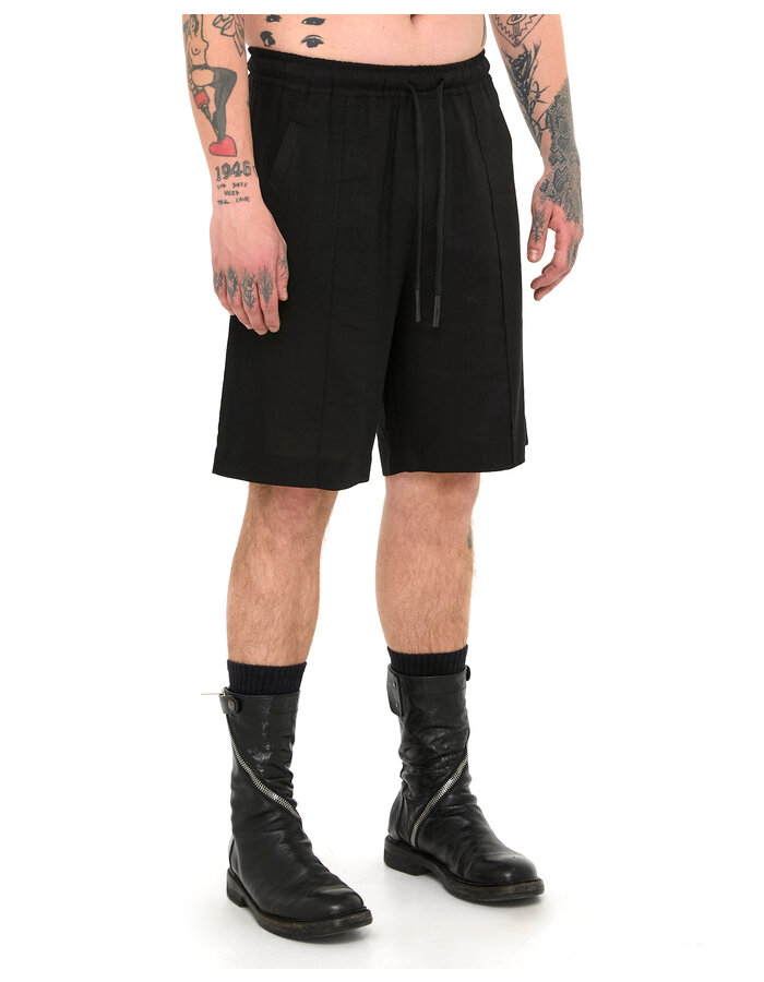 LA HAINE INSIDE US LINEN & VISCOSE PLEATED SHORT
