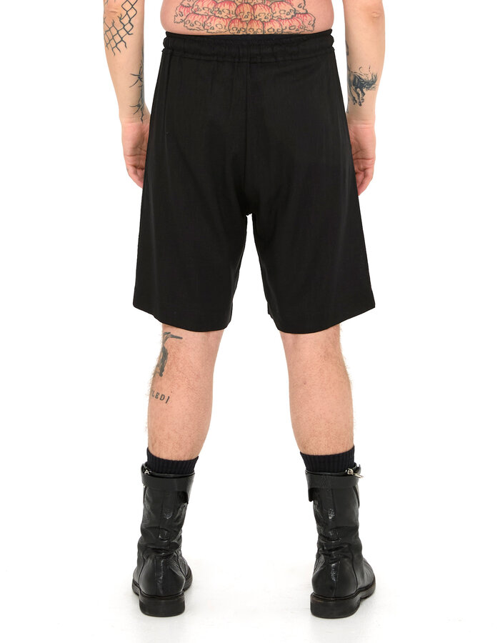 LA HAINE INSIDE US LINEN & VISCOSE PLEATED SHORT