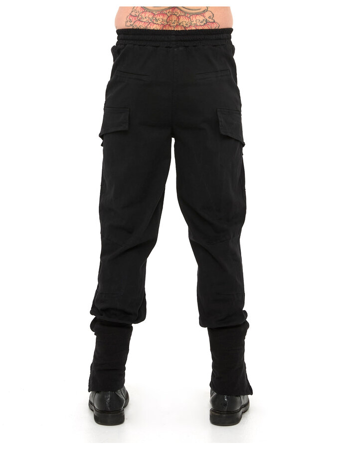 LA HAINE INSIDE US STRETCH COTTON CARGO JOGGER WITH CURVE BUTTON HEM