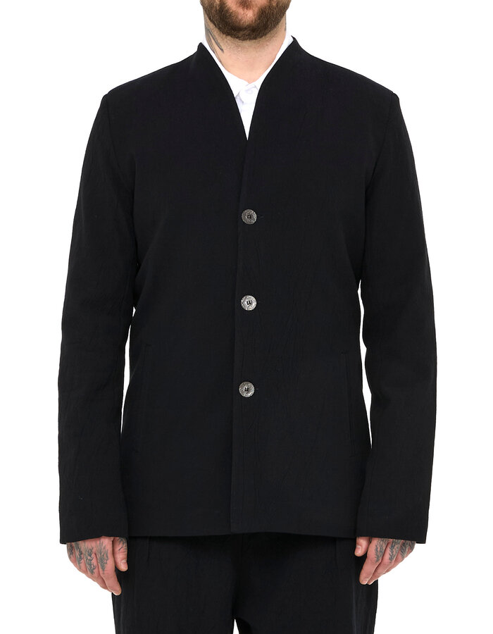 LA HAINE INSIDE US COTTON JACQUARD 3 BUTTON BLAZER