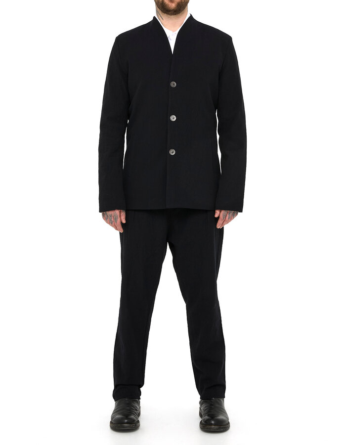 LA HAINE INSIDE US COTTON JACQUARD 3 BUTTON BLAZER