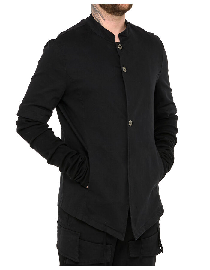 LA HAINE INSIDE US STRETCH COTTON JACKET WITH REMOVEABLE RIB SLEEVE