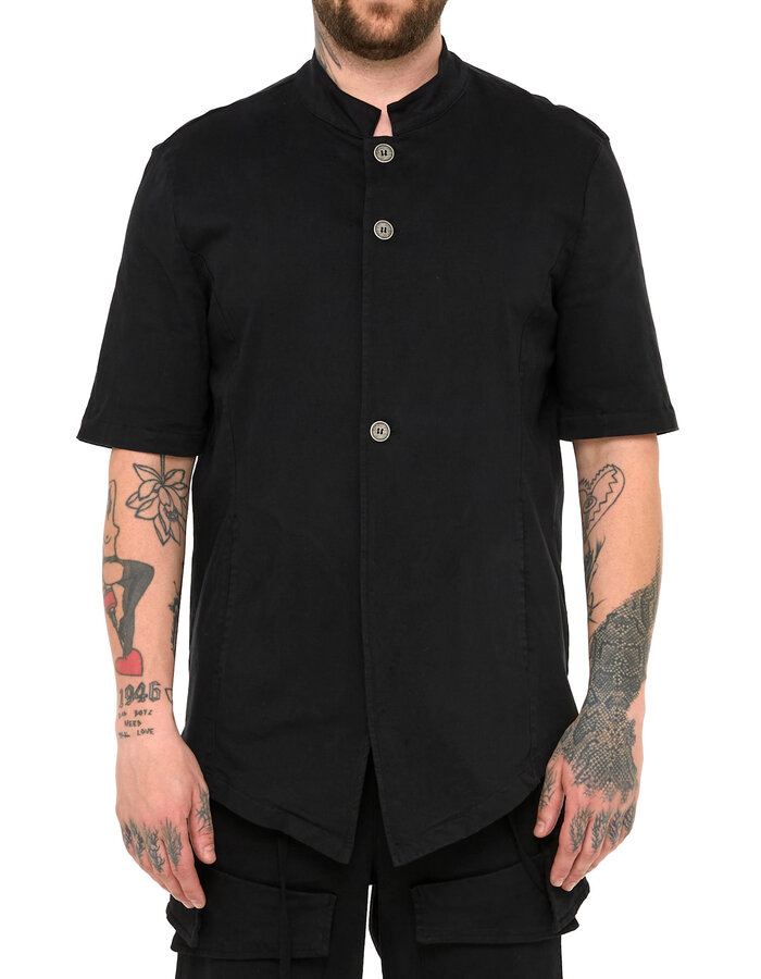 LA HAINE INSIDE US STRETCH COTTON JACKET WITH REMOVEABLE RIB SLEEVE