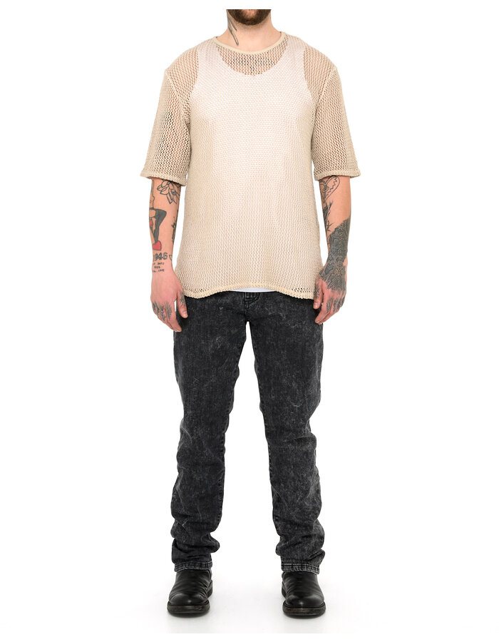 LA HAINE INSIDE US NET T-SHIRT - BEIGE
