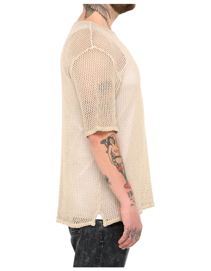 LA HAINE INSIDE US NET T-SHIRT - BEIGE