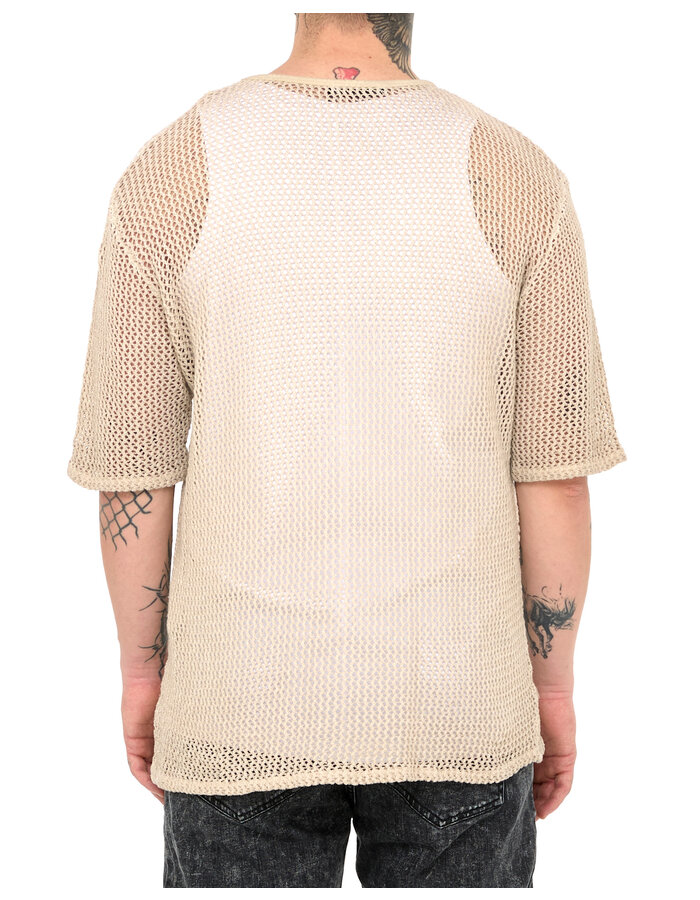 LA HAINE INSIDE US NET T-SHIRT - BEIGE