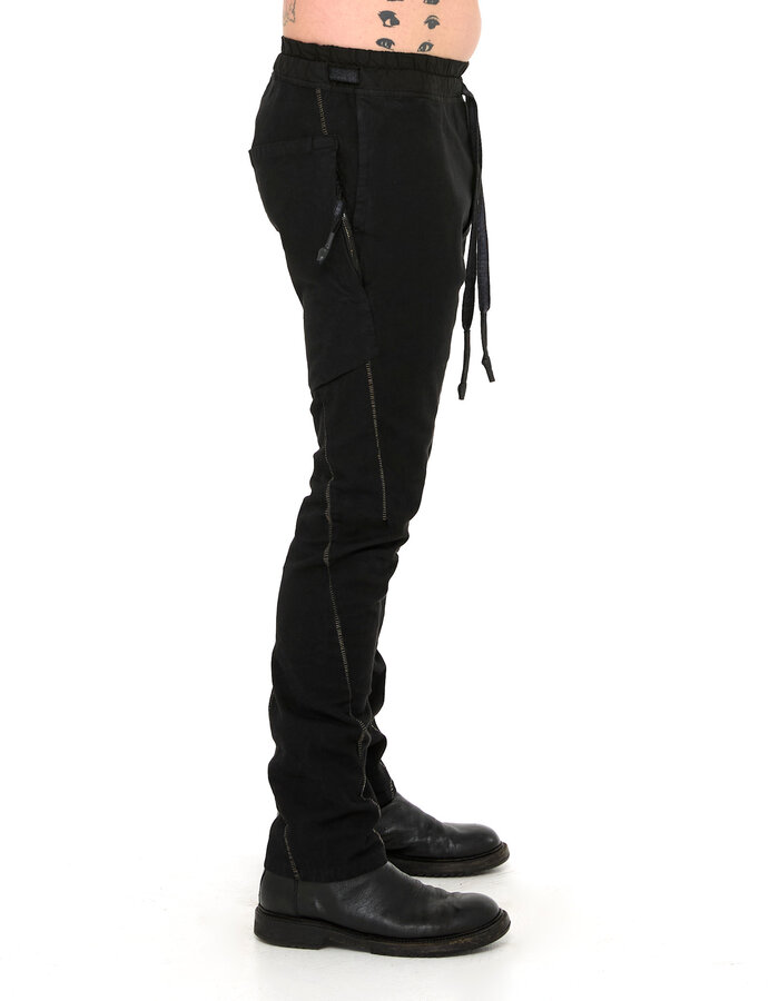 69 BY ISAAC SELLAM COTTON CANVAS 6 POCKET TROUSER - BLACK