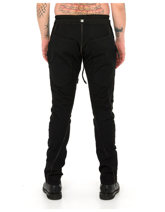 69 BY ISAAC SELLAM COTTON CANVAS 6 POCKET TROUSER - BLACK