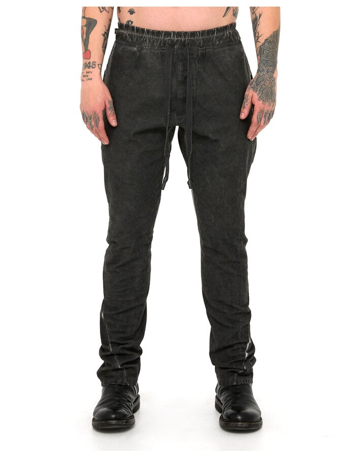 69 BY ISAAC SELLAM COTTON CANVAS 6 POCKET TROUSER - LEAD