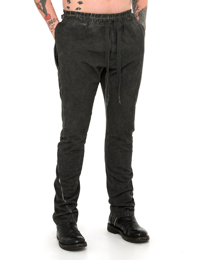 69 BY ISAAC SELLAM COTTON CANVAS 6 POCKET TROUSER - LEAD