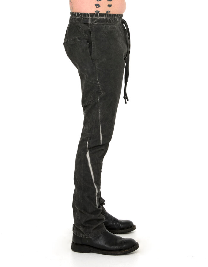 69 BY ISAAC SELLAM COTTON CANVAS 6 POCKET TROUSER - LEAD