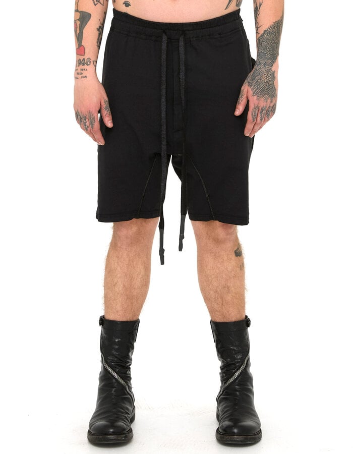 69 BY ISAAC SELLAM STRETCH COTTON NEW SHORT - BLACK