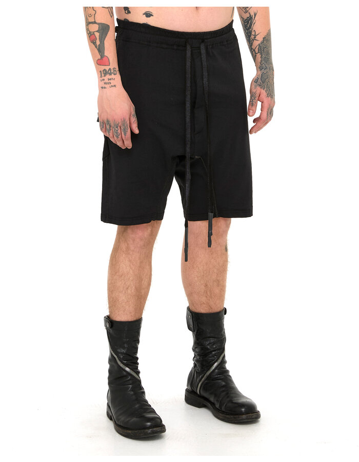 69 BY ISAAC SELLAM STRETCH COTTON NEW SHORT - BLACK