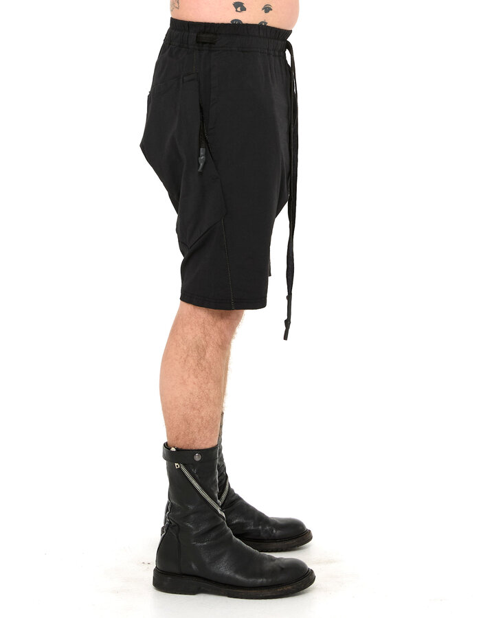 69 BY ISAAC SELLAM STRETCH COTTON NEW SHORT - BLACK