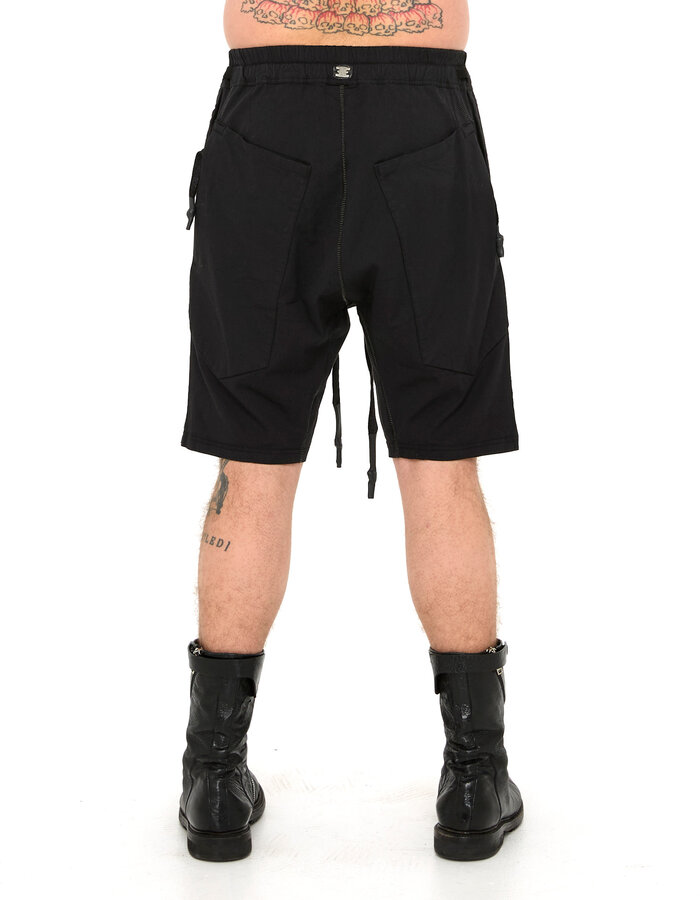 69 BY ISAAC SELLAM STRETCH COTTON NEW SHORT - BLACK