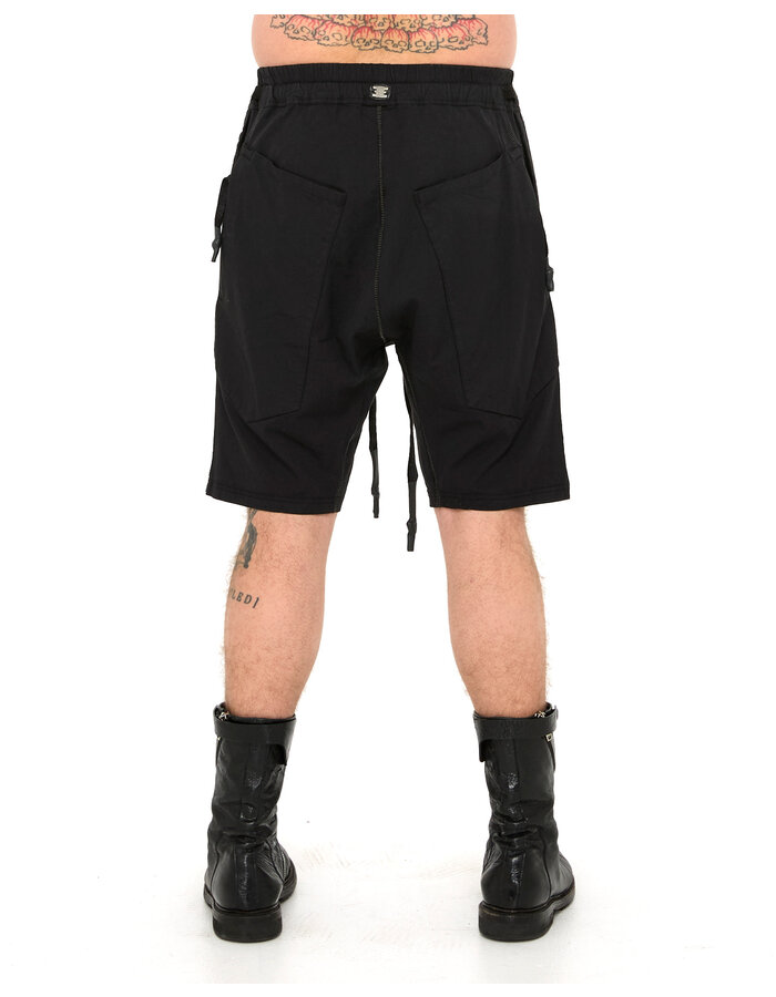 69 BY ISAAC SELLAM STRETCH COTTON NEW SHORT - BLACK