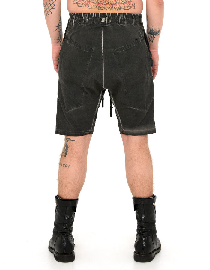 69 BY ISAAC SELLAM STRETCH COTTON NEW SHORT - LEAD