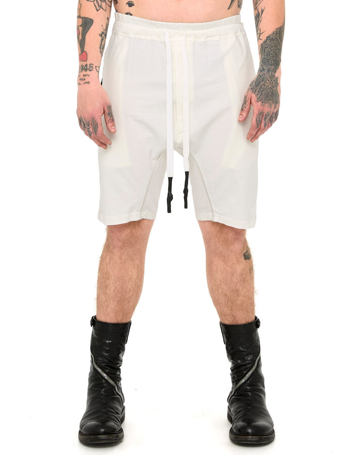 69 BY ISAAC SELLAM STRETCH COTTON NEW SHORT - WHITE