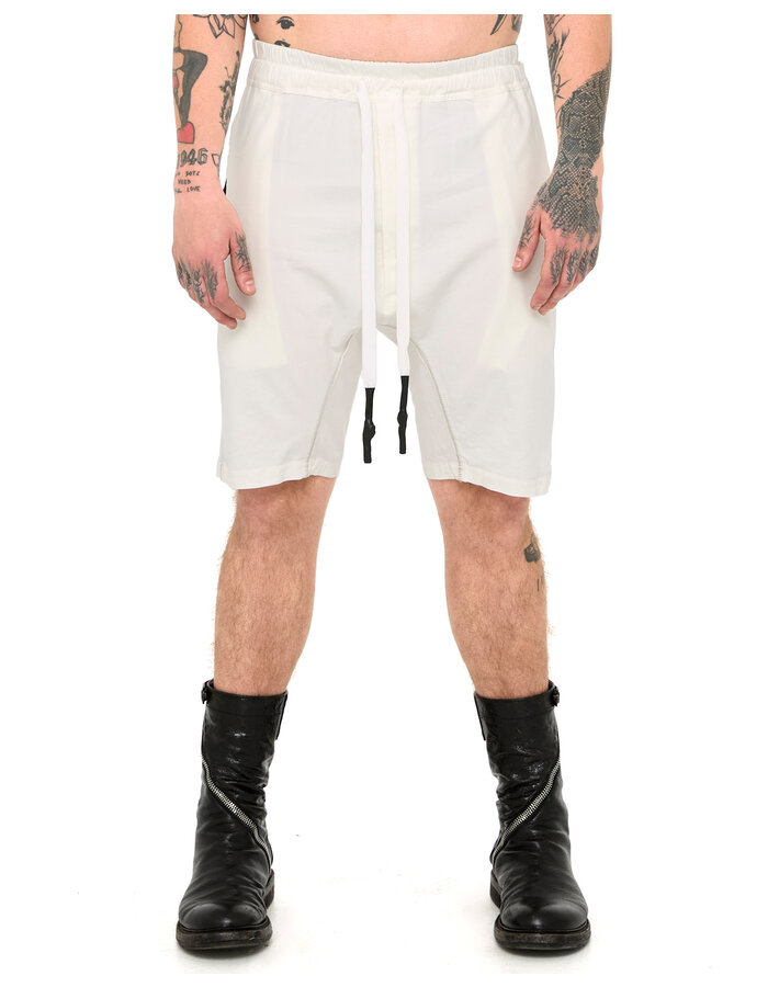 69 BY ISAAC SELLAM STRETCH COTTON NEW SHORT - WHITE