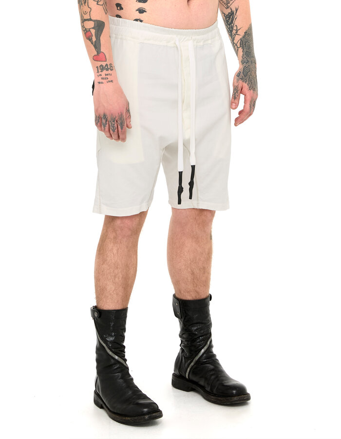 69 BY ISAAC SELLAM STRETCH COTTON NEW SHORT - WHITE