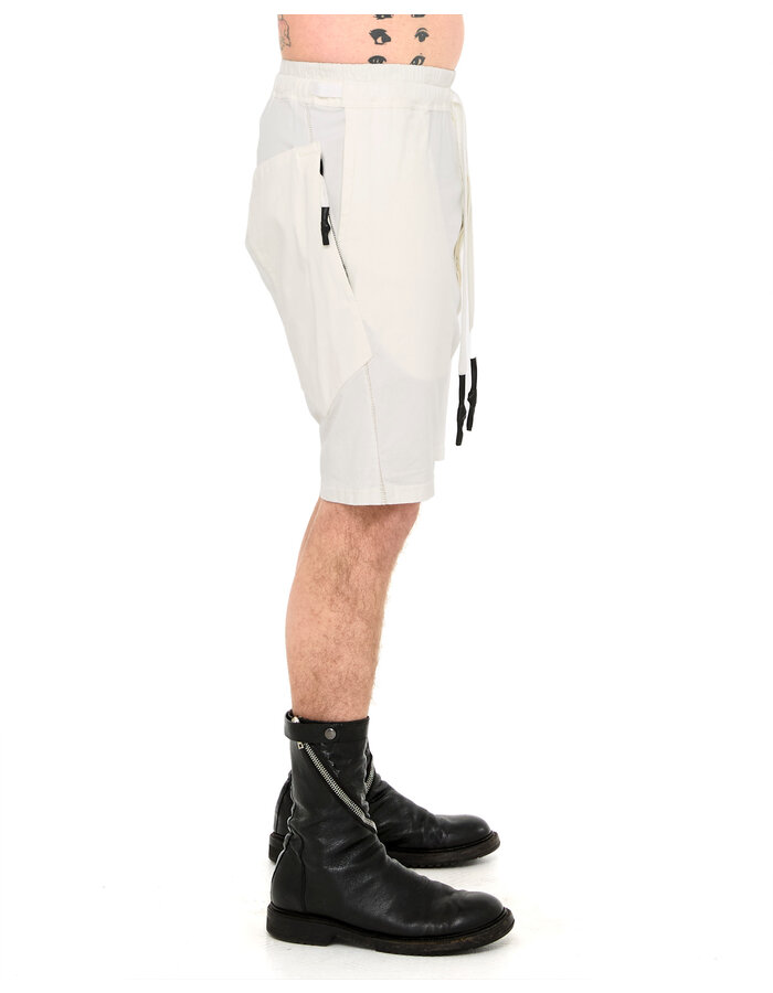 69 BY ISAAC SELLAM STRETCH COTTON NEW SHORT - WHITE
