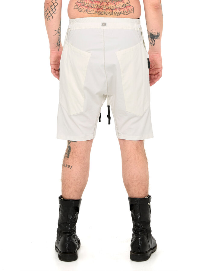 69 BY ISAAC SELLAM STRETCH COTTON NEW SHORT - WHITE