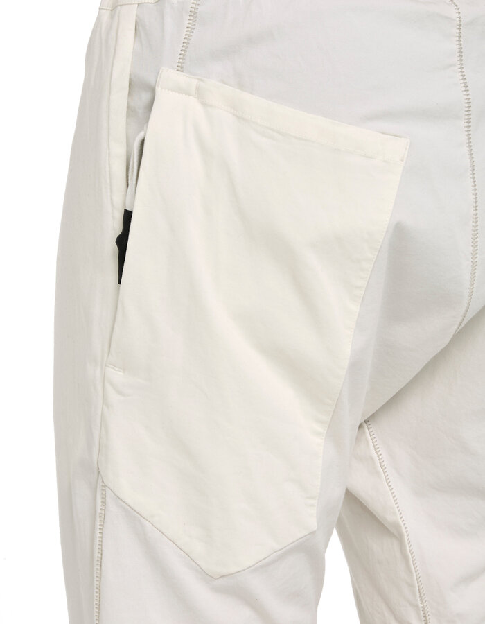 69 BY ISAAC SELLAM STRETCH COTTON NEW SHORT - WHITE