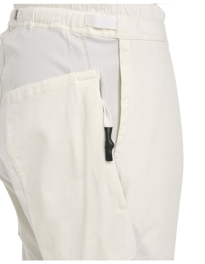 69 BY ISAAC SELLAM STRETCH COTTON NEW SHORT - WHITE