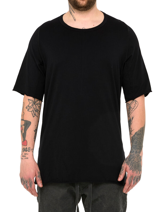 69 BY ISAAC SELLAM COTTON JERSEY ROYAL T-SHIRT - BLACK