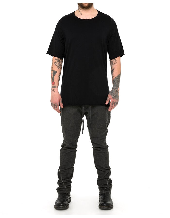 69 BY ISAAC SELLAM COTTON JERSEY ROYAL T-SHIRT - BLACK