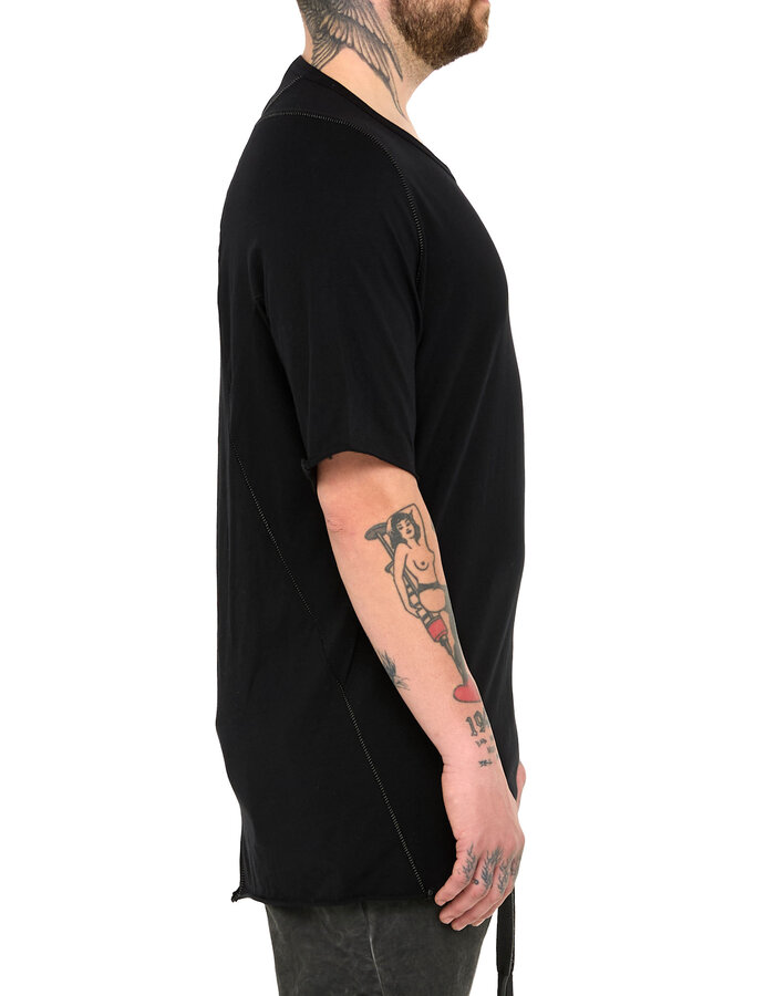 69 BY ISAAC SELLAM COTTON JERSEY ROYAL T-SHIRT - BLACK