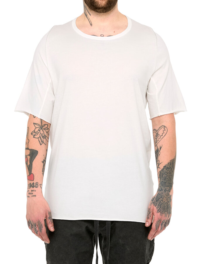 69 BY ISAAC SELLAM COTTON JERSEY ROYAL T-SHIRT - WHITE