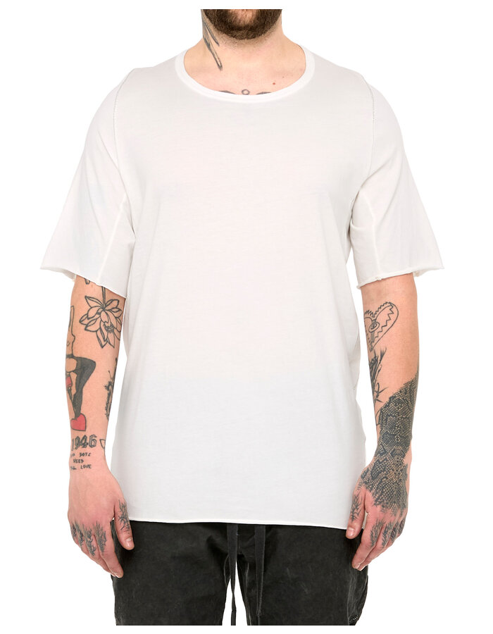 69 BY ISAAC SELLAM COTTON JERSEY ROYAL T-SHIRT - WHITE