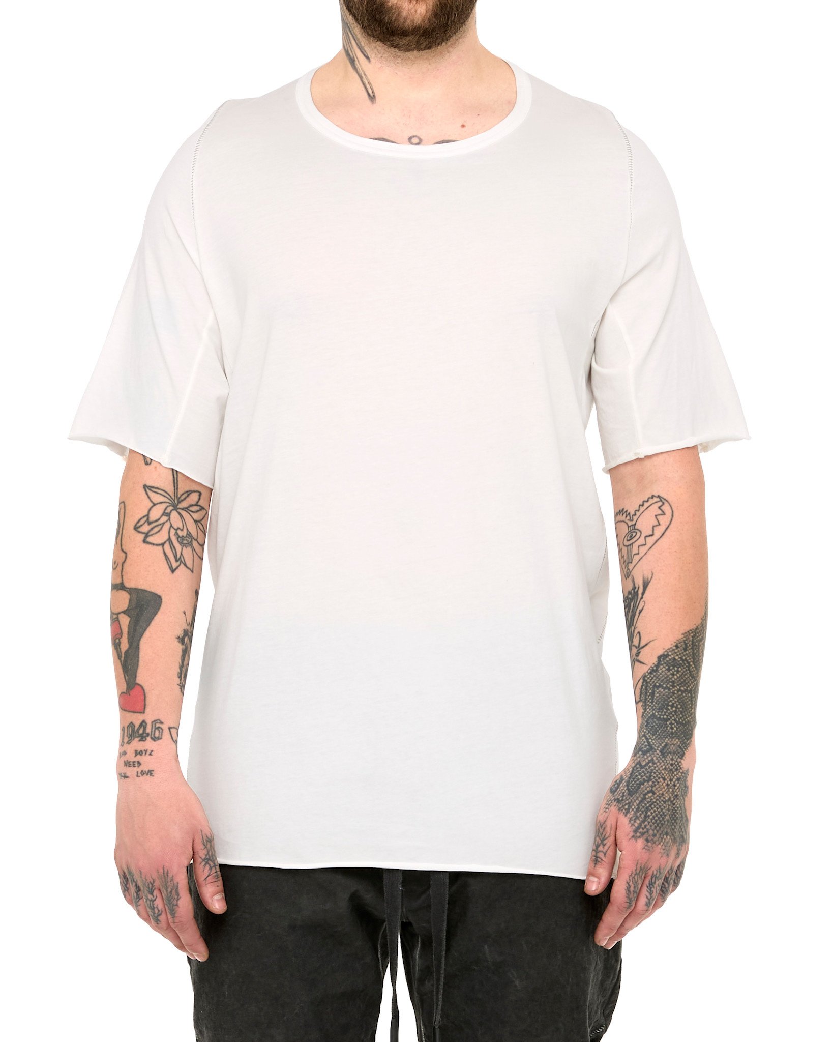 COTTON JERSEY ROYAL T-SHIRT - WHITE