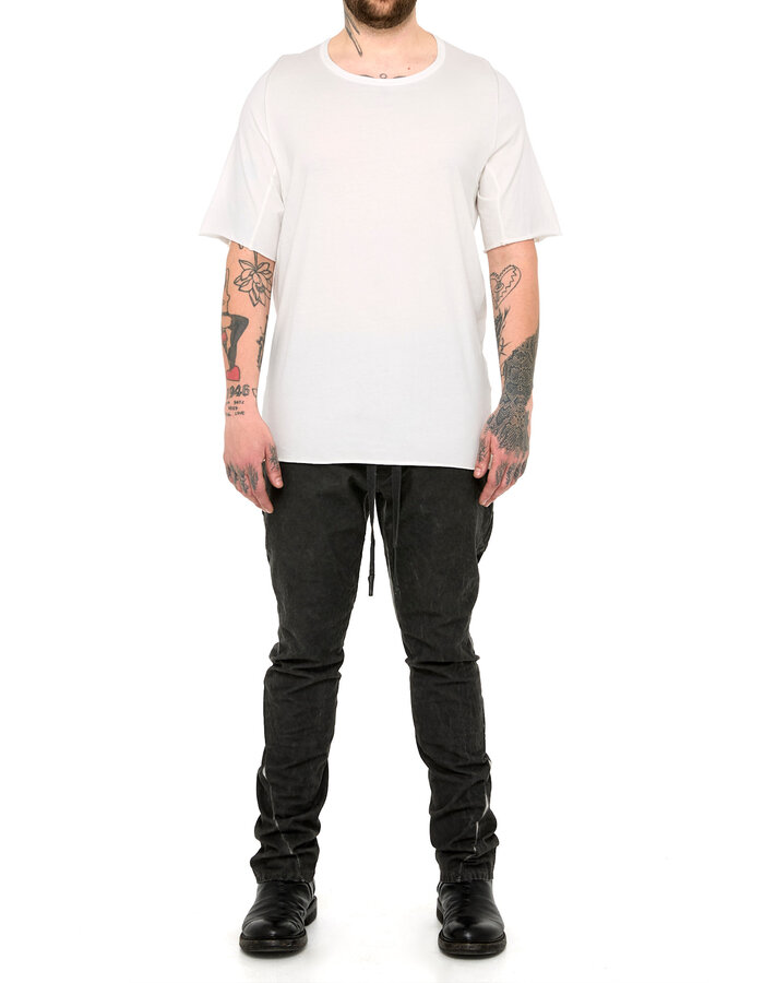 69 BY ISAAC SELLAM COTTON JERSEY ROYAL T-SHIRT - WHITE