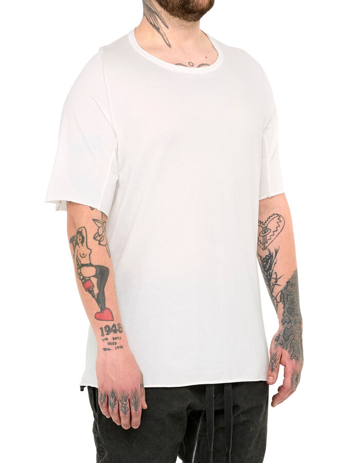 69 BY ISAAC SELLAM COTTON JERSEY ROYAL T-SHIRT - WHITE