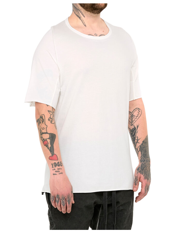 69 BY ISAAC SELLAM COTTON JERSEY ROYAL T-SHIRT - WHITE