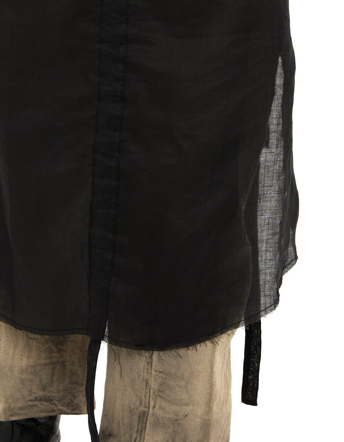 SANDRINE PHILIPPE ADJUSTABLE STRAP BUCKLE LONG SLEEVELESS SHIRT