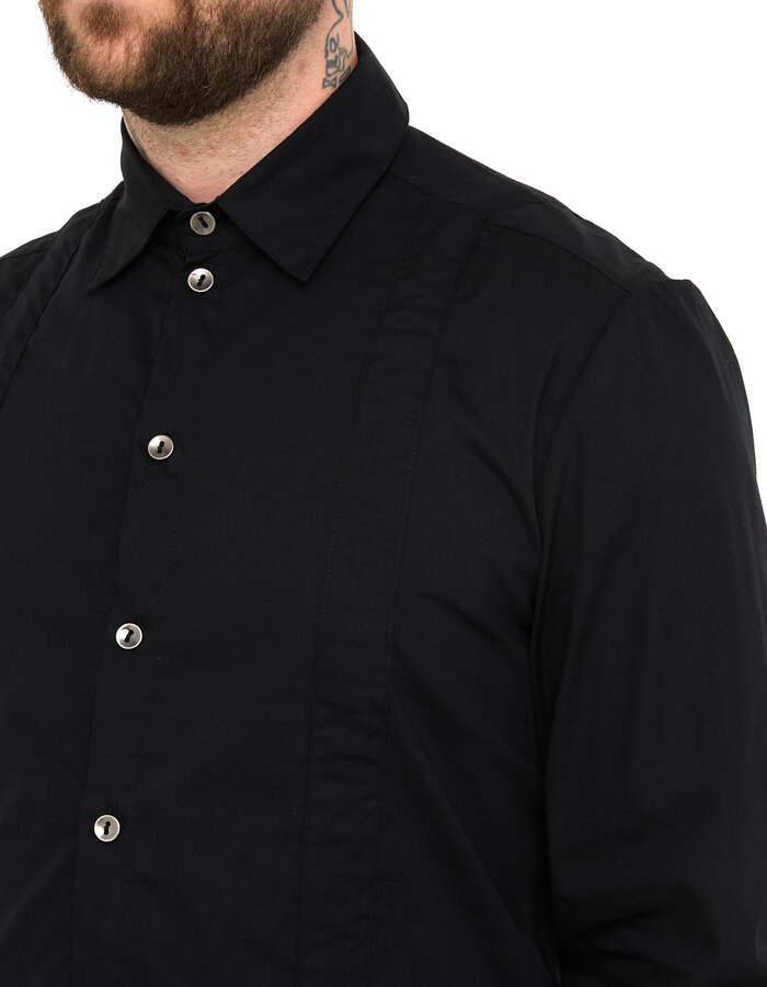 SANDRINE PHILIPPE ADJUSTABLE STRAP BUCKLE SHIRT - BLACK