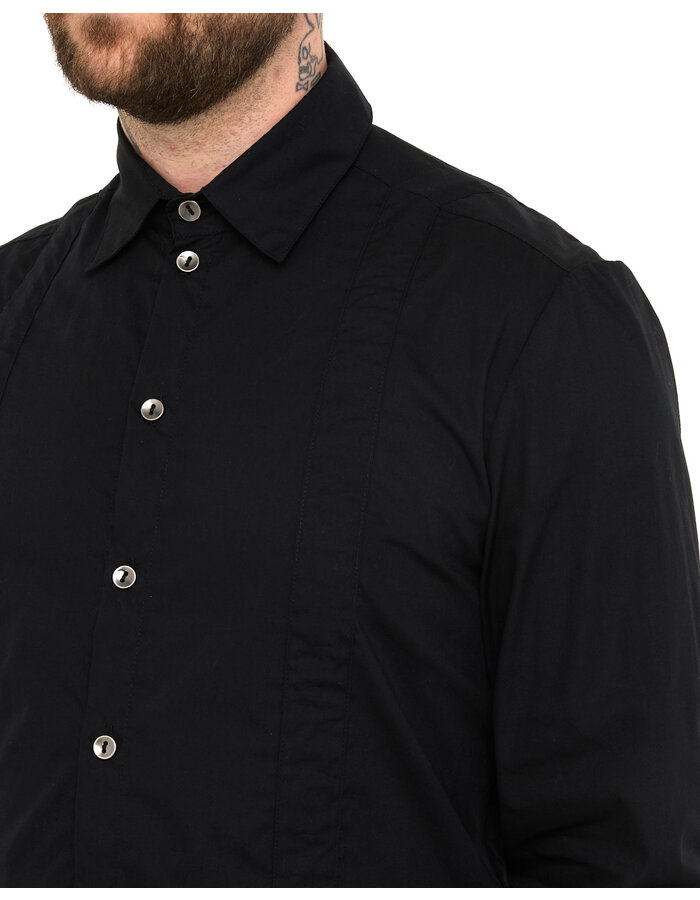 SANDRINE PHILIPPE ADJUSTABLE STRAP BUCKLE SHIRT - BLACK