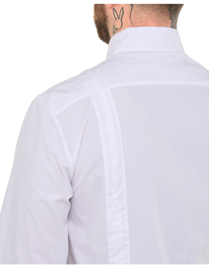 SANDRINE PHILIPPE ADJUSTABLE STRAP BUCKLE SHIRT - WHITE