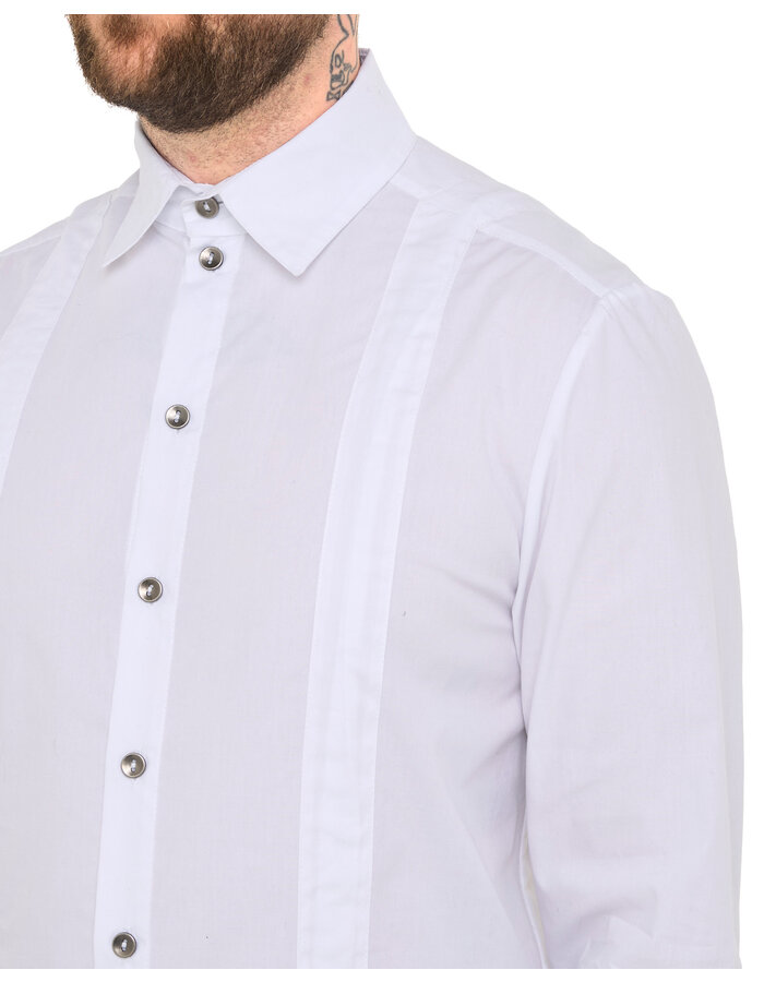 SANDRINE PHILIPPE ADJUSTABLE STRAP BUCKLE SHIRT - WHITE
