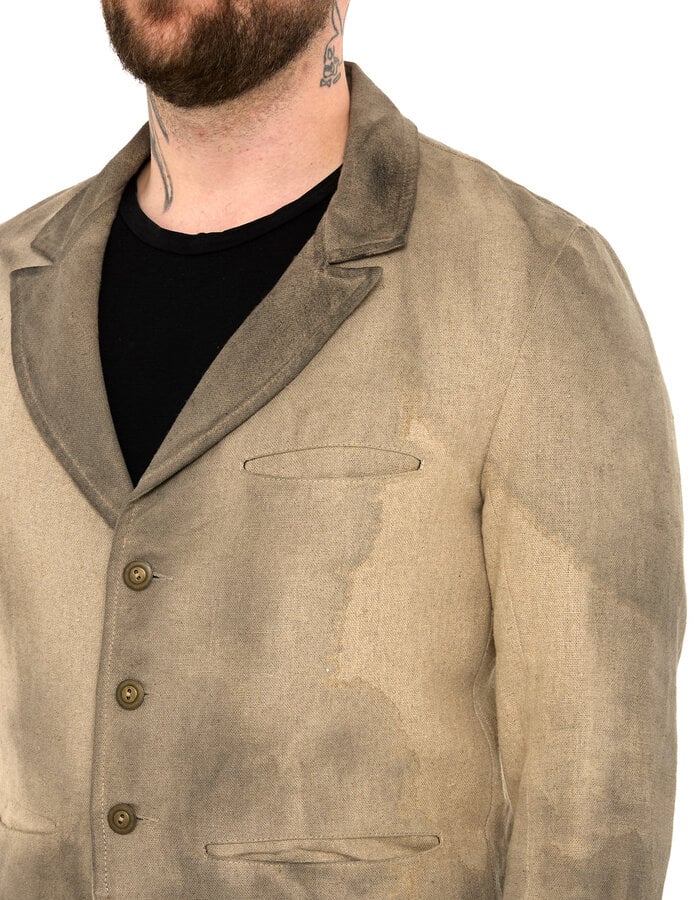 SANDRINE PHILIPPE LINEN BLAZER WITH INTEGRATED SHIRT
