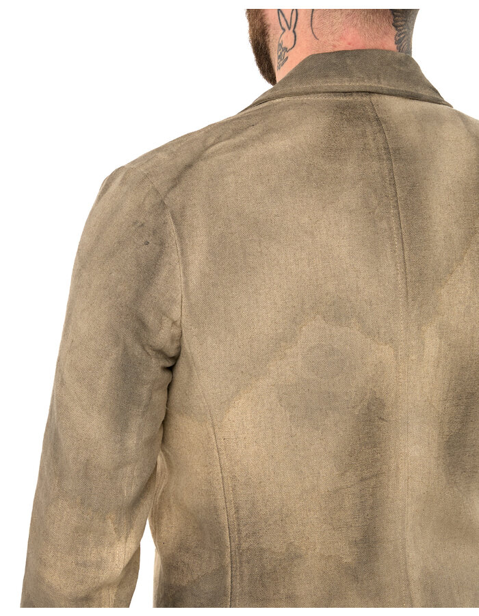SANDRINE PHILIPPE LINEN BLAZER WITH INTEGRATED SHIRT