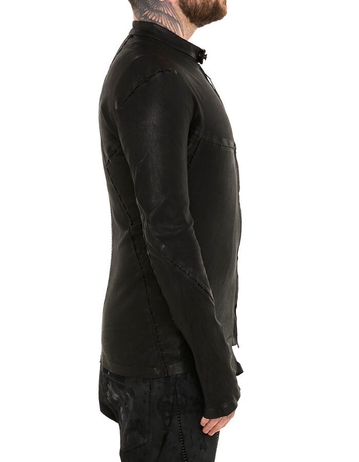 ISAAC SELLAM EXPERIENCE INFLEXIBLE STRETCH LEATHER JACKET