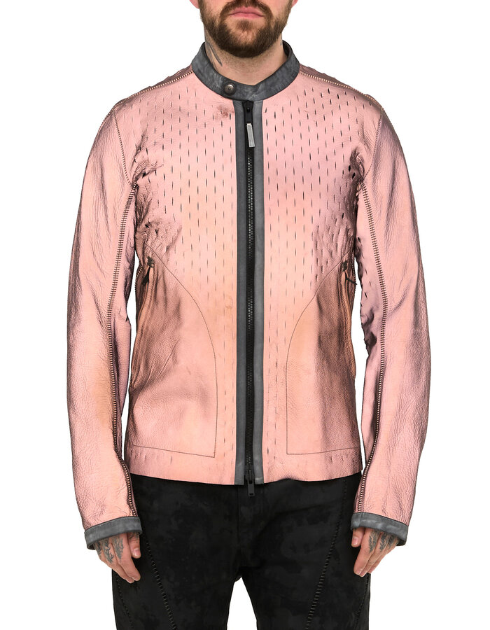 ISAAC SELLAM EXPERIENCE SYDERAL REFLECTIVE LEATHER JACKET
