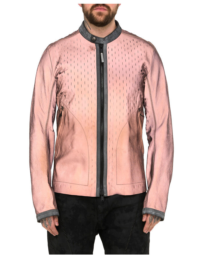ISAAC SELLAM EXPERIENCE SYDERAL REFLECTIVE LEATHER JACKET