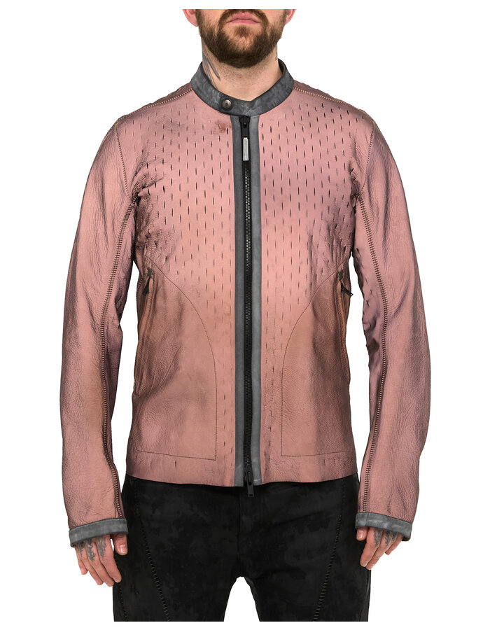 ISAAC SELLAM EXPERIENCE SYDERAL REFLECTIVE LEATHER JACKET