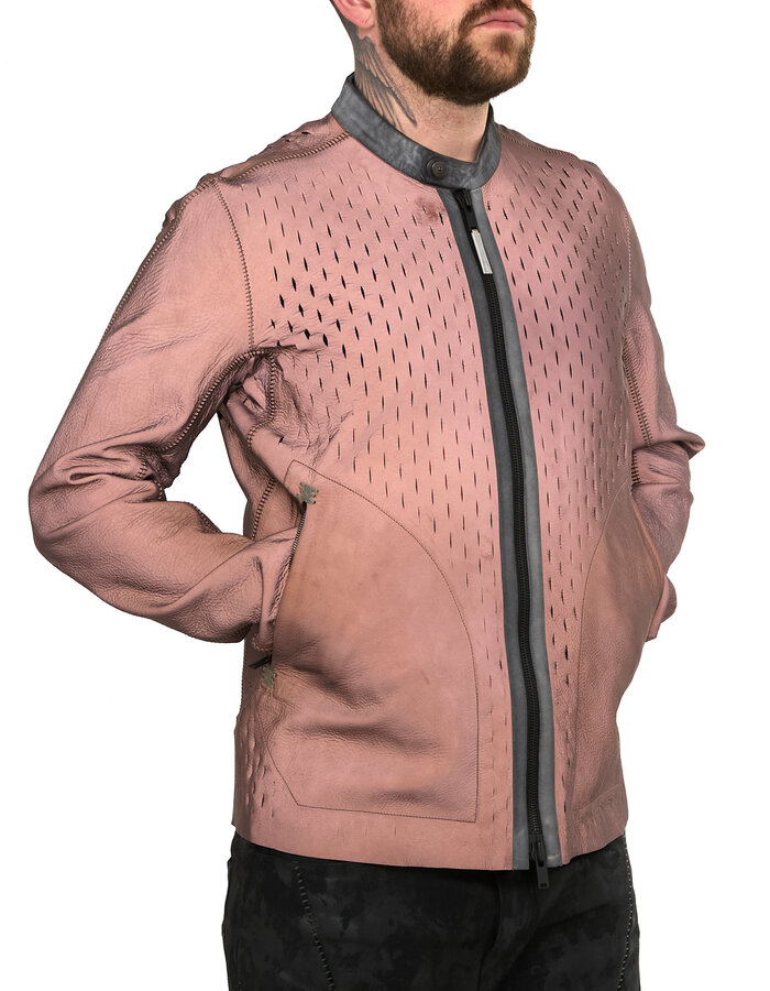 ISAAC SELLAM EXPERIENCE SYDERAL REFLECTIVE LEATHER JACKET