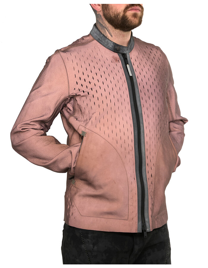 ISAAC SELLAM EXPERIENCE SYDERAL REFLECTIVE LEATHER JACKET